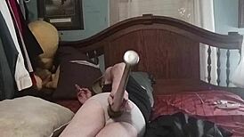 Oh man, stretching that tight ass with a massive anal dildo feels insanely good!