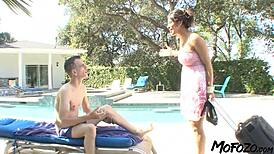 i'm a brunette latina suckin' daddy's big cock sloppy