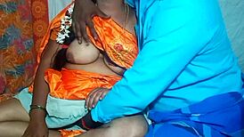 that beautiful indian village couple shares such a full romance with long hair wife in outdoor doggystyle by husband