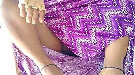 Hot Indian girl has sex with brother-in-law in oral, doggystyle, bent over positions leading to orgasm.