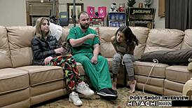 uh, freshman like daisy bean gets mandatory hitachi orgasm from doctor-tampa in hospital with vibrator close-up