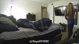 blonde cheats on boyfriend with friend's monster black cock