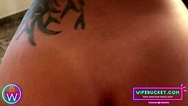 Wife bravely walks naked to the bathroom in our homemade video.