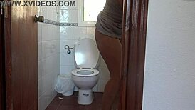 perverted french milf gives jerk off instructions while pissing from her hairy pussy