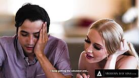 Modern-day sins - petite 18+ tutor emma starletto gets raw used by delivery guy during cram session!