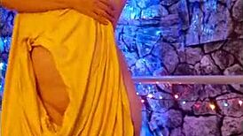 What happens when hotwife Steffi dances with big pussy lips in lingerie vibrator photoshoot