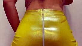 Curly Brunette Provokes Young Guy, He Eats Her Pussy and Cums Inside