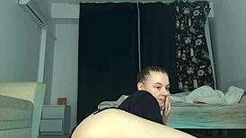 i fuck my tight virgin ass with double dildos and cum