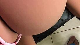 Perverted Stepfather Interrupts Stepdaughter For Anal Orgasm With Sex Toy Outdoors!