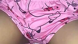 Stepfather gets aroused by pajamas and climaxes on bed