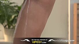 Sensual Massage Turns Into Intense Piss Lesbian Session