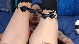 Video call ends in double anal vaginal penetration