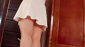 suzuna komiya flaunts her thick tits in black