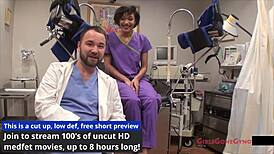 Jackie Banes offers second opinion in nurse gloves at hospital