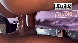 In this homemade video, a beautiful babe gets her pussy fucked deep