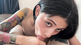 Blowjob From Co-Worker In Dorm With Cum In Mouth