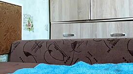 Innocent Girl Plays with Big Dildo Through Pantyhose Until She Cums