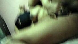 Indian hairy woman in hotel pleasing himself