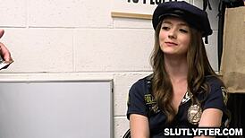 i caught shoplifter mira monroe in a sexy cop dress, she doesnt mind a hot fuck sesh as long as she gets respect from her sorority