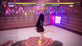 Lesbian battle with licking and fingering