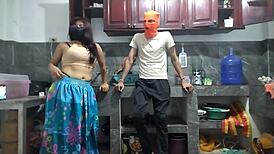 25-Year-Old Man Masturbates In Kitchen From Flaccid To Erect