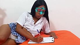 Mexican Student Skips Classes to Film Homemade Porn Flashing Her Delicious Natural Tits in Casting Interview