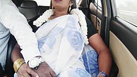 Indian bhabi in car with dirty talks and tits 😈