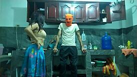 25-Year-Old Man Masturbates In Kitchen From Flaccid To Erect