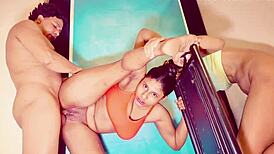 uttaran20 and sisters fuck stepbrother in homemade threesome with face fucking and cumshot.