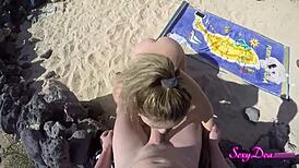 Sensual POV doggystyle session with Sexydeas on the beach adventure