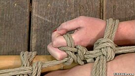 Bound Redhead Lesbian Gets Whipped And Punished With Toys