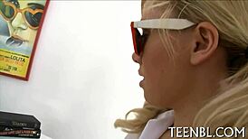 hey, watch this teen jerking off that lusty penis in a group