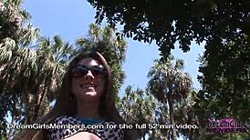 This all-natural Tampa hottie strips down naked right out in public! 🌴😏