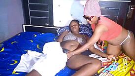 Zainab and blacka explore lesbian licks and strapon fun