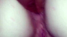 Amateur milf takes anal from friend in her house with big ass spread wide. Wife moans during rough penetration.