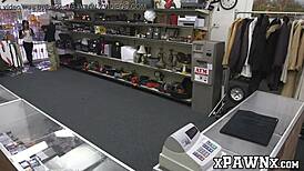 Broker Gives Cutie Cash For Servicing His Rock Solid Cock.