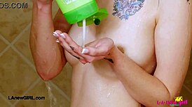 Dark-Haired Darling Enjoyed A Refreshing Shower