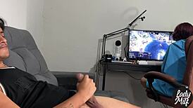 i feel thrilled catching him jerking big cock