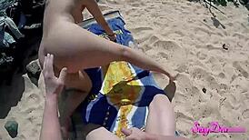 Sensual POV doggystyle session with Sexydeas on the beach adventure