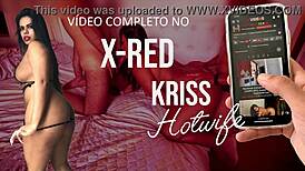 Kriss hotwife flashes big tits and ass in hotel corridor for cuckold thrill