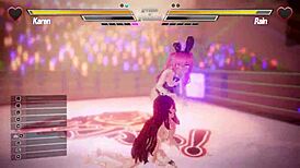 Lesbian battle with licking and fingering