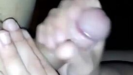 Time for a good handjob and cumshot while watching porn and tits