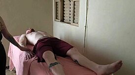 milf offers sensual massage with big tits and ass