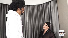 The perverted librarian bends over for doggystyle.