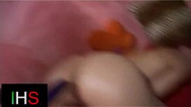 Fantastic Threesome Sex With Shaved Brunette Blowjob, Muff Diving, Cock Toys Homemade