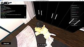 follando a puta gringa en condominio de roblox con condon y monster cock