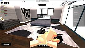 follando a puta gringa en condominio de roblox con condon y monster cock