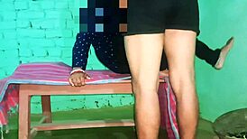 Newlywed husband and wife explore first honeymoon sex with chubby bodybuilder fingering hairy bbw asshole