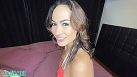 Curvy latina spreads wet pussy while black stud fucks her hard