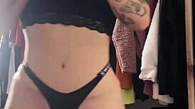 Compilation of young amateur wives with big asses and small tits in outdoor flashing scenes.